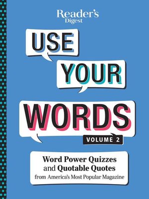 cover image of Reader's Digest Use Your Words vol 2